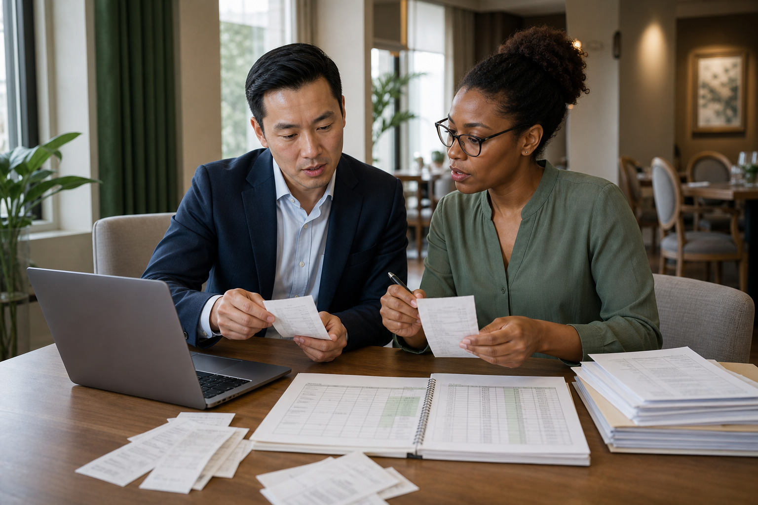 Finance and loyalty teams reconciling generic receipts and balance adjustments
